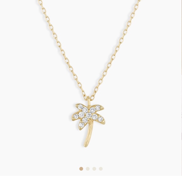 Gorjana Diamond Palm Necklace *14k Solid Gold*